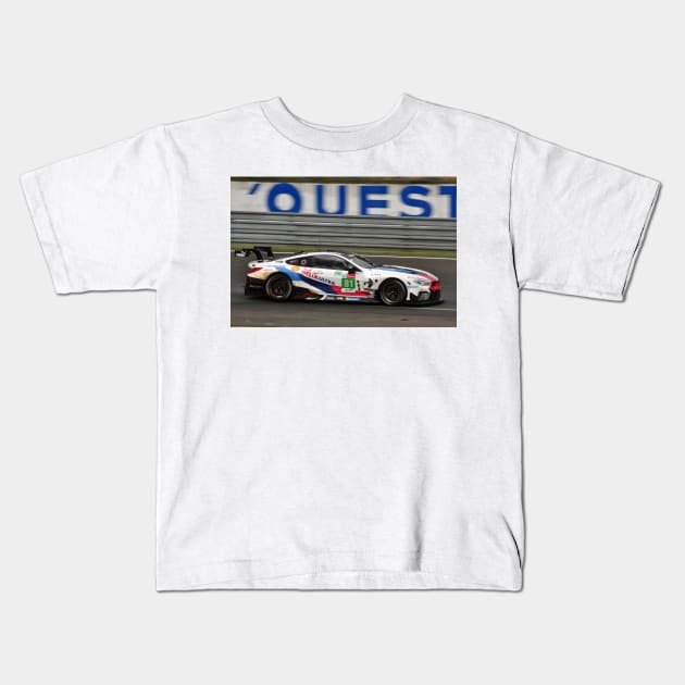 BMW M8 GTE 24 Hours of Le Mans 2018 Kids T-Shirt by Andy Evans Photos